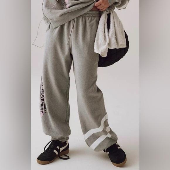 FP Movement by Free People Pants - Free People FP Movement All Star Oversize Graphic Joggers. NWT.
Heather gray